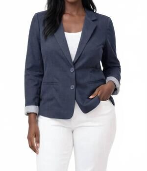 NEW DOE AND RAE coastal confidence blazer in navy